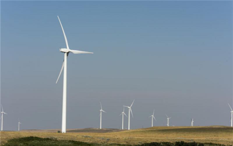 2017年，美國四個州的風電產量超過30％